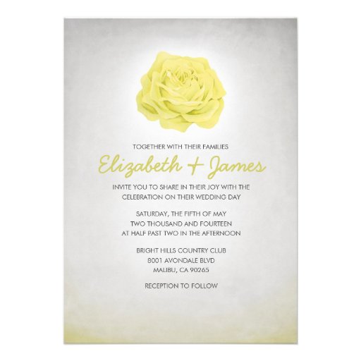 Simple Trendy Floral Wedding Invitations