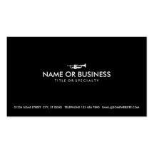 simple trumpet business cards