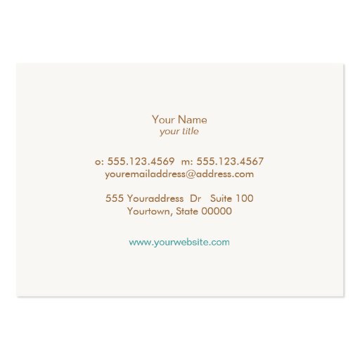 Simple, Turquoise Blue, Linen Look, Minimalist Business Cards (back side)