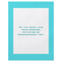 simple turquoise full color flyer
