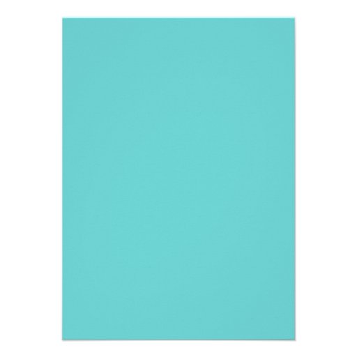 Simple Turquoise Garden Wedding Personalized Invitations