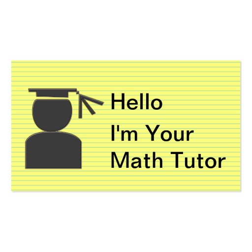 Simple Tutoring Business Cards (front side)