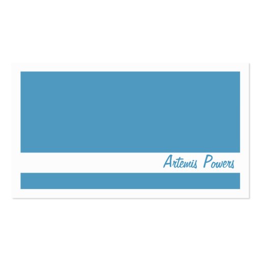 Simple Two color business card, blue and white