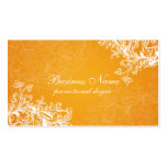 Simple Vintage Scroll Orange Business Card Template