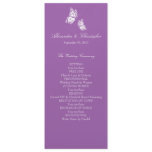 Simple Violet Butterflies Wedding Program Personalized Invitations