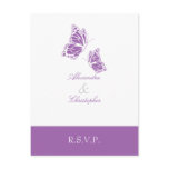 Simple Violet Butterfly RSVP 2