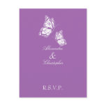 Simple Violet Butterfly RSVP