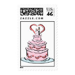 Simple Wedding Cake Postage Stamps
