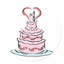 Simple Wedding Cake stickers