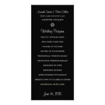 Simple Wedding Programs (Black) rack cards