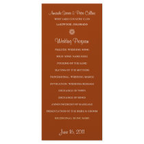 Simple Wedding Programs (Brick) rack cards
