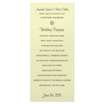 Simple Wedding Programs (Cream) rack cards by bridalboutique Simple Wedding Programs (Cream) rack cards