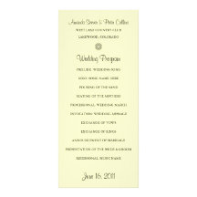 Simple Wedding Programs (Cream) Customized Rack Card