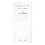 Simple Wedding Programs (White) Custom Rack Card
