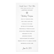 Simple Wedding Programs (White) rack cards