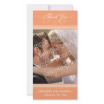 Simple Wedding Thank You Photocard (tangerine) Photo Card