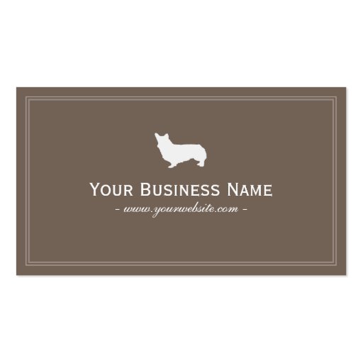 Simple Welsh Corgi Business card