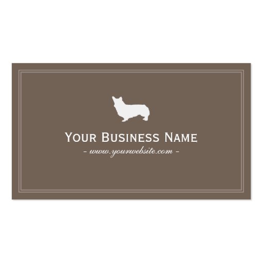 Simple Welsh Corgi Business card (front side)