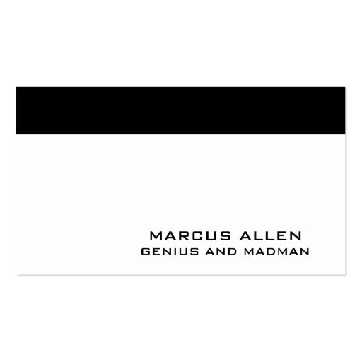 Simple White & Black Business Cards (front side)
