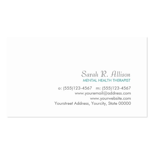 Simple White Business Card (front side)
