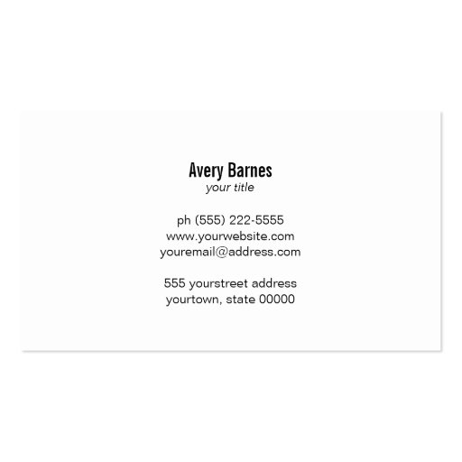 Simple White Corporate Executive Modern Business Cards (back side)
