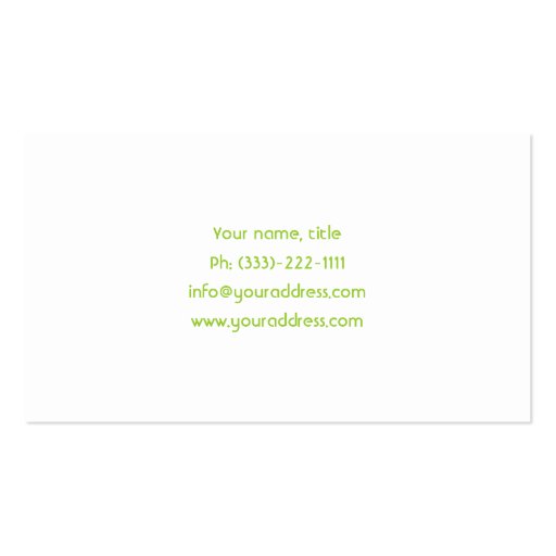 Simple White Environmental Engineers Business Card (back side)