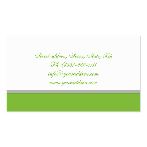 Simple White Healthy Life/Nutrition Coach Card Business Card Template (back side)