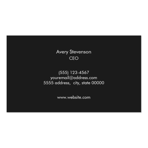 Simple White Modern Consulting Professional Business Cards (back side)