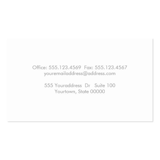 Simple White Nature Professional Photography Business Card Template (back side)