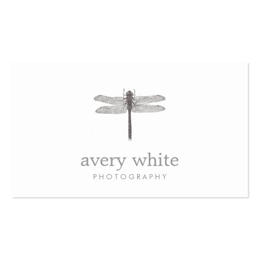 Simple White Nature Professional Photography Business Card Template (front side)