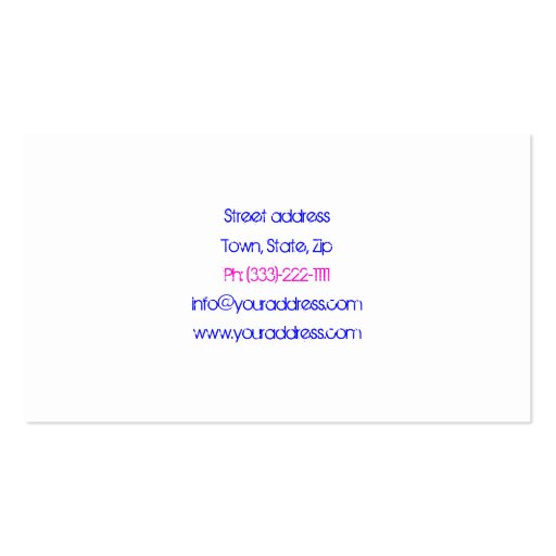 Simple White Painted Race Car Card Business Card Template (back side)