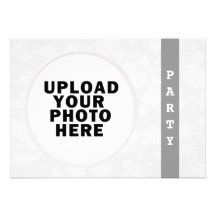 Simple Winter Snowflake Christmas Holiday Custom Invites