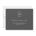 Simple wreath initial gray wedding rsvp response invitation