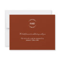 Simple wreath initial red wedding rsvp response invitation