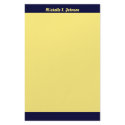 simple yellow border stationery