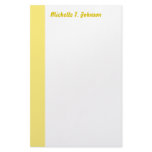 simple yellow border customized stationery