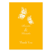 Simple Yellow Butterfly Thank You Tag Business Cards