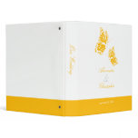 Simple Yellow Butterfly Wedding Planner Album Binders