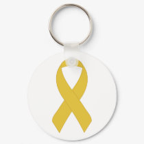 Simple Yellow Ribbon keychains by MilitaryFamilies Simple Yellow Ribbon keychains