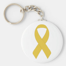 Simple Yellow Ribbon Keychain