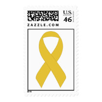 Simple Yellow Ribbon Postage Stamps
