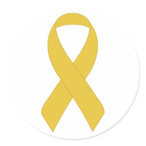 Simple Yellow Ribbon stickers
