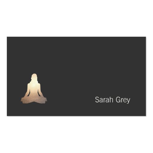 Simple Yoga Mediation Pose Business Card (front side)