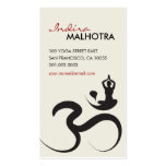 Simple Yoga Om Ohm Calligraphy Zen Business Card