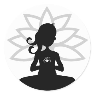 Simple Yoga Silhouette Sticker sticker