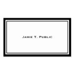 Simplicity: Black & White Frame, White Background Business Card Templates