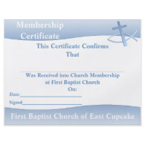 Simplicity Blue Multi-purpose Church Certificate Flyers