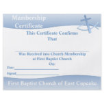 Simplicity Blue Multi-purpose Church Certificate flyers
