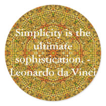 Simplicity is the ultimate sophistication... stickers
