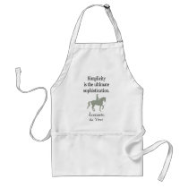 Simplicity Quote With Dressage Horse aprons by dogsandhorses Simplicity Quote With Dressage Horse aprons